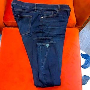 Loft Skinny crop Jeans v-hem